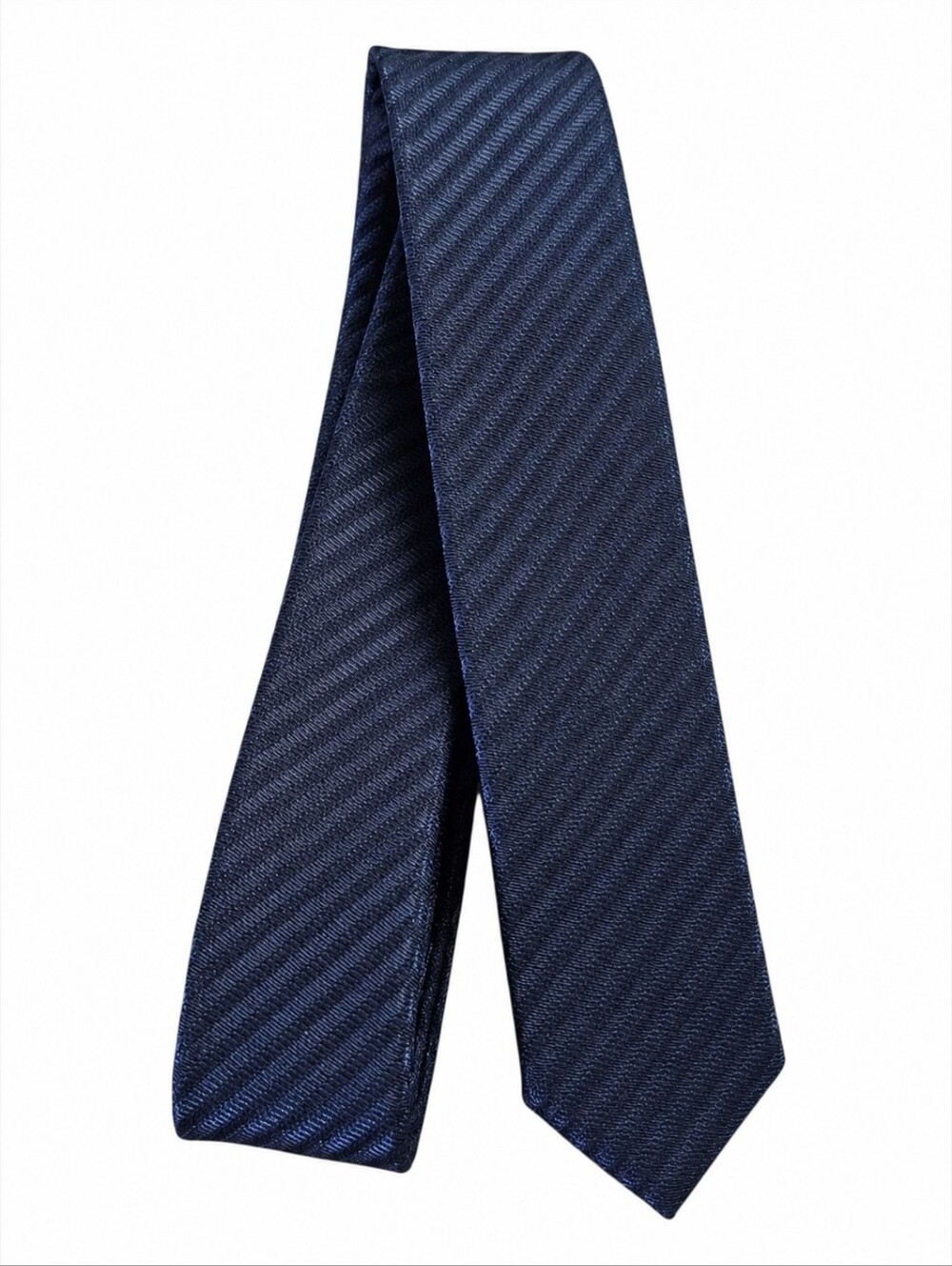 DIOR | Hedi Slimane Era Navy Ultra Skinny Tie 1.5" Silk Nylon Made in Italy
